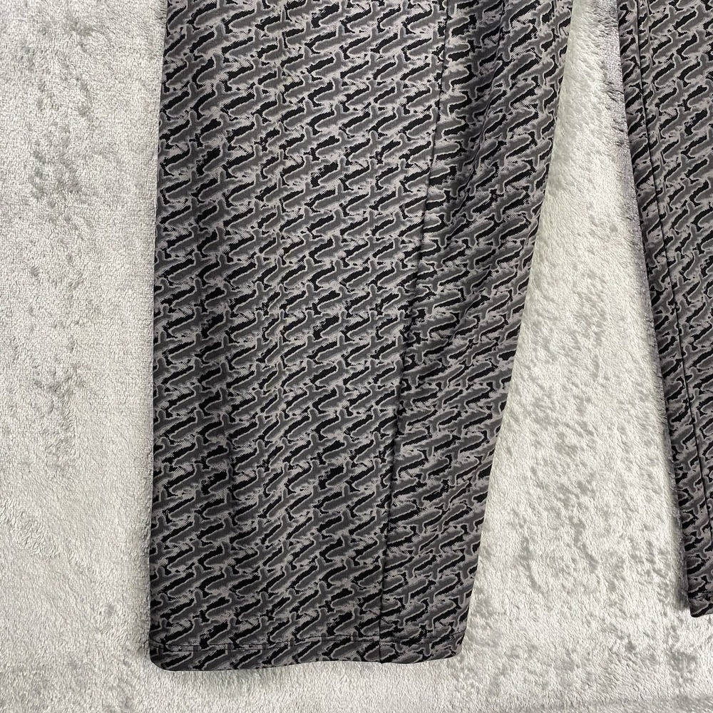 Matthildur Pants Womens Sz S Grey Black Zen Print Artsy French Terry Zip Pockets - Picture 2 of 13